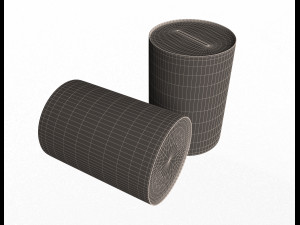 euro money box tin 3Dモデル