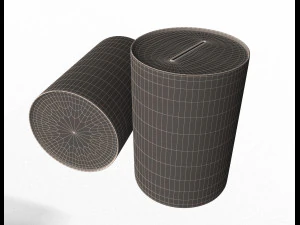 euro money box tin 3D Model
