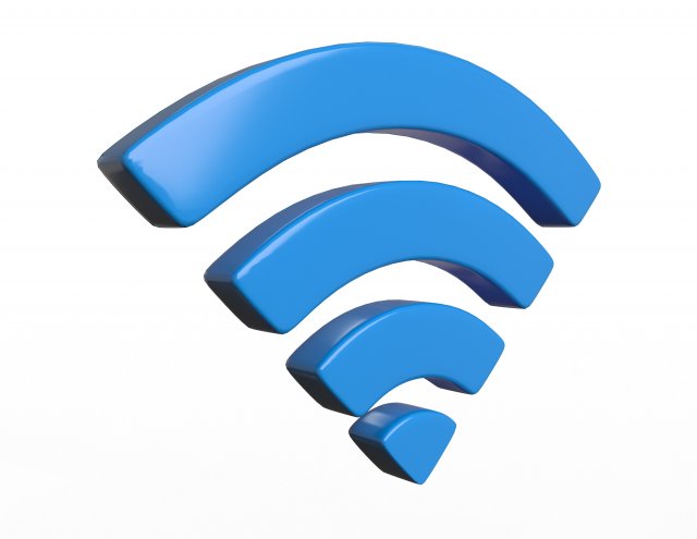 wifi symbol model Modello 3D .c4d .max .obj .3ds .fbx .stl .blend 