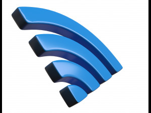 wifi symbol model Modello 3D
