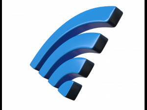 wifi symbol model Modello 3D