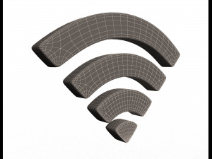 wifi symbol model Modello 3D
