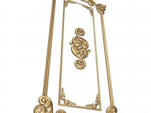 carved decoration panel 02 Model 3D
