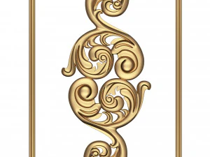 carved decoration panel 02 3D Model
