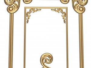 carved decoration panel 02 3D Model