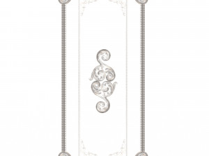carved decoration panel 02 Model 3D