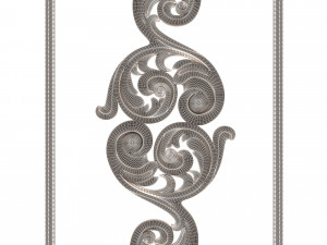 carved decoration panel 02 Model 3D