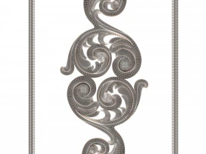 carved decoration panel 02 3D Model