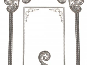 carved decoration panel 02 3D Model