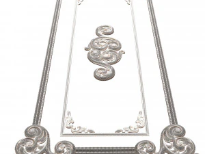 carved decoration panel 02 3D Model