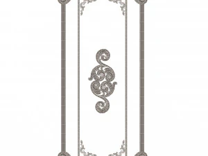 carved decoration panel 02 3D Model