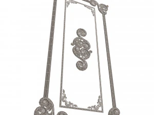 carved decoration panel 02 3D Model