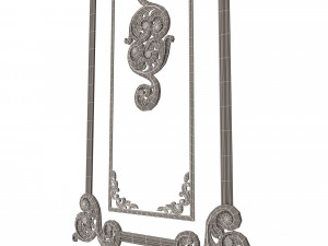 carved decoration panel 02 Model 3D