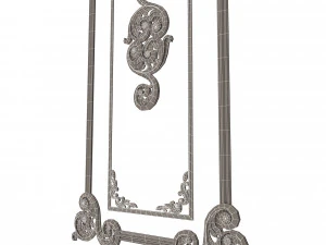 carved decoration panel 02 3D Model