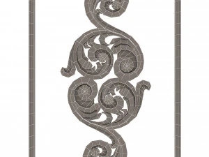 carved decoration panel 02 3D Model