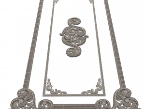 carved decoration panel 02 3D Model
