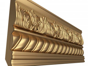 cornice decoration molding 02 3D Model