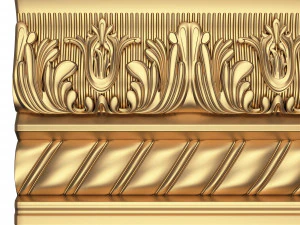 cornice decoration molding 02 3D Model