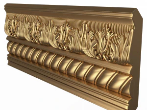 cornice decoration molding 02 3D Model