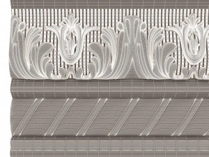 cornice decoration molding 02 3D Model