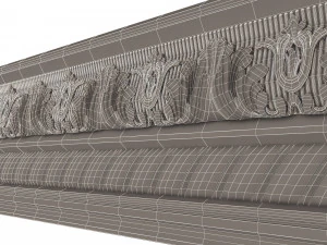 cornice decoration molding 02 3D Model