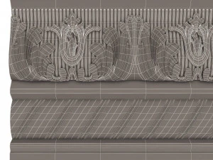 cornice decoration molding 02 3D Model
