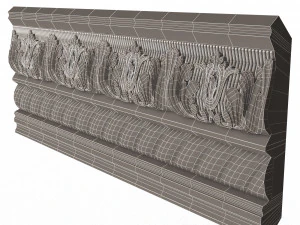 cornice decoration molding 02 3D Model