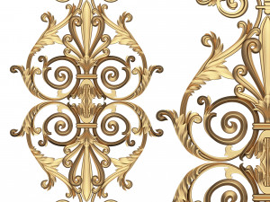 carved decoration panel for cnc 02 3D-Modell