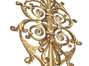 carved decoration panel for cnc 02 3D Model