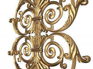 carved decoration panel for cnc 02 3D Model