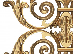 carved decoration panel for cnc 02 3D Model