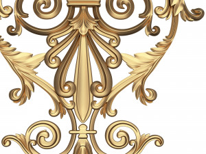 carved decoration panel for cnc 02 3D Model