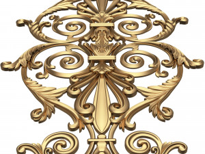 carved decoration panel for cnc 02 3D Model