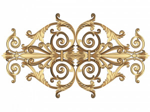 carved decoration panel for cnc 02 3D Model