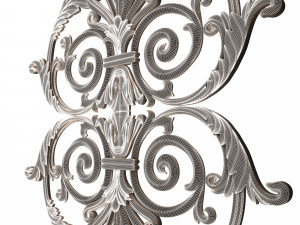 carved decoration panel for cnc 02 3D Model