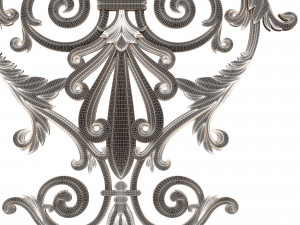 carved decoration panel for cnc 02 3D Model