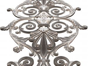 carved decoration panel for cnc 02 3D Model