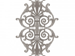 carved decoration panel for cnc 02 3D Model