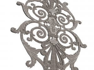 carved decoration panel for cnc 02 3D Model