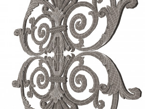 carved decoration panel for cnc 02 3D Model