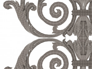 carved decoration panel for cnc 02 3D Model
