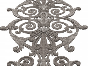 carved decoration panel for cnc 02 3D Model