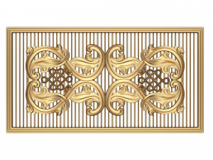 lattice carved panel for cnc 3D Model