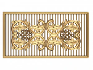 panel rzeźbiony w kratę do cnc Model 3D