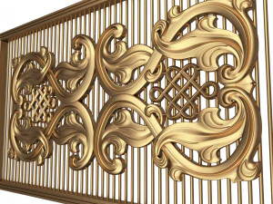 lattice carved panel for cnc 3D Model