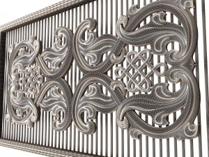 lattice carved panel for cnc 3D Model