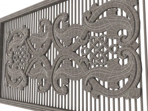 lattice carved panel for cnc 3D Model