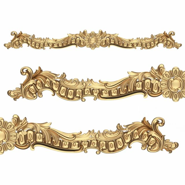 cornice classic curtain 3D Model .c4d .max .obj .3ds .fbx .stl .blend 