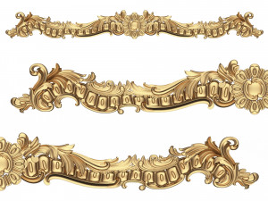 cornice classic curtain 3D Model