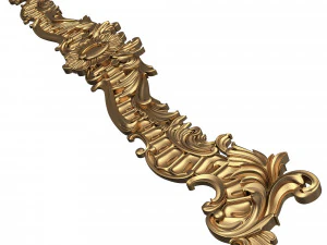 cornice classic curtain 3D Model